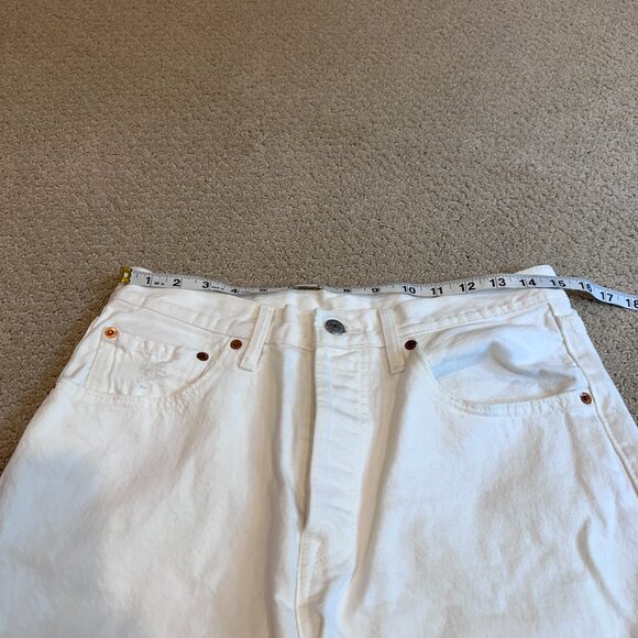 Levi’s Jeans 501 Premium White High Rise Straight Leg Boho Sz 31 #PC9-36200-0216 - Picture 9 of 16